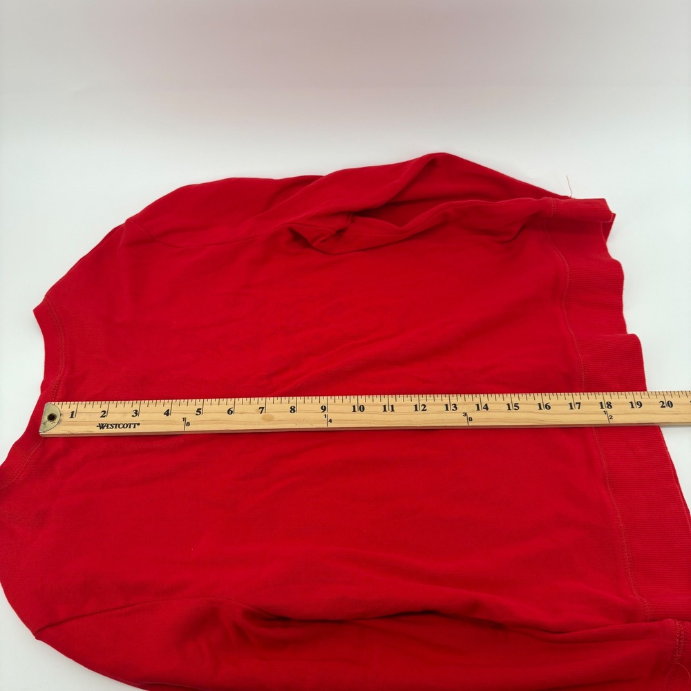 Rafaella  L Tomato Red Long Sleeve Cotton‎ Knit Button Front Cardigan Sweater - Picture 5 of 7